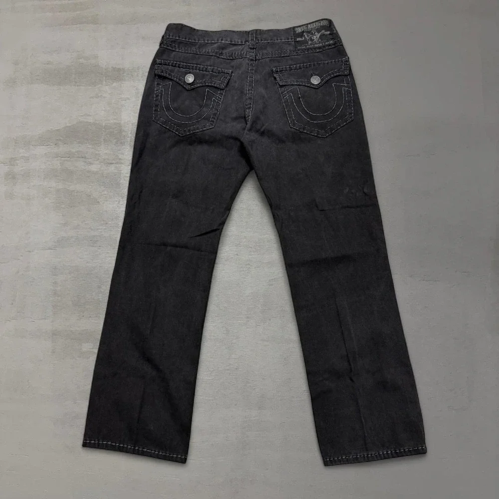 True Religion‎ Ricky Super T Men's Black Straight Leg Jeans 38 x 32 Made in USA